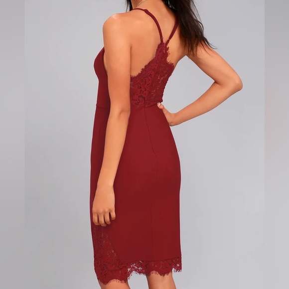 Lulu’s Burgundy Only Want You Dress - Picture 2 of 10